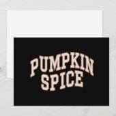 Pumpkin Spice Fall Shirt Erntedank Feiertagskarte (Vorne/Hinten)
