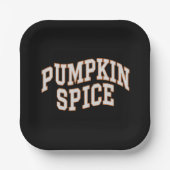 Pumpkin Spice Fall Shirt Erntedank Pappteller (Vorderseite)