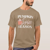 Pumpkin Spice Fall Tasse Creme T-Shirt (Vorderseite)