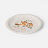 Pumpkin Spice Fall Themed Brautparty Pappteller (Schrägansicht)