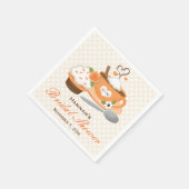 Pumpkin Spice Fall Themed Brautparty Serviette (Ecke)