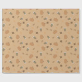 Pumpkin Spice Fall Wrapping Papier Muster Geschenkpapier (Flach)