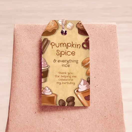 Pumpkin Spice Favor Tag Git Tag Geschenkanhänger