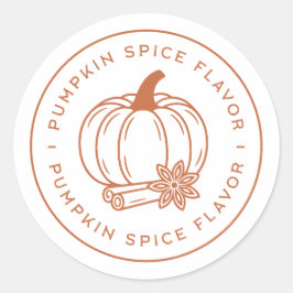 Pumpkin spice flavor flavoring runder aufkleber