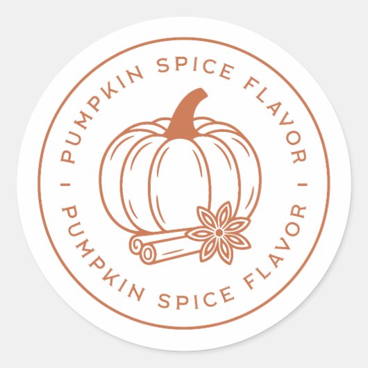 Pumpkin spice flavor flavoring runder aufkleber (Vorderseite)