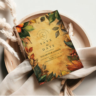 Pumpkin Spice Floral Wedding Save The Date
