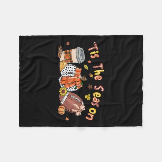 Pumpkin Spice Football Dies ist die Saison Fall Th Fleecedecke (Vorderseite (Horizontal))