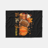 Pumpkin Spice Football Dies ist die Saison Fall Th Fleecedecke (Vorderseite (Horizontal))