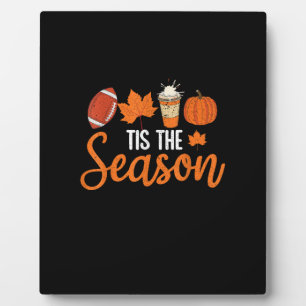 Pumpkin Spice Football Dies ist die Saison Fall Th Fotoplatte