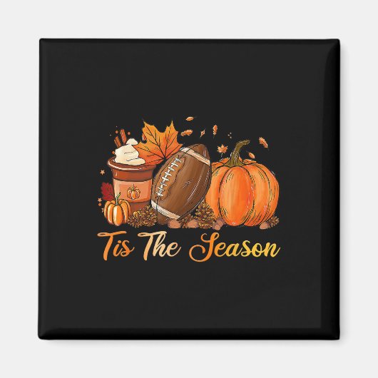 Pumpkin Spice Football Dies ist die Saison Fall Th Magnet (Vorne)