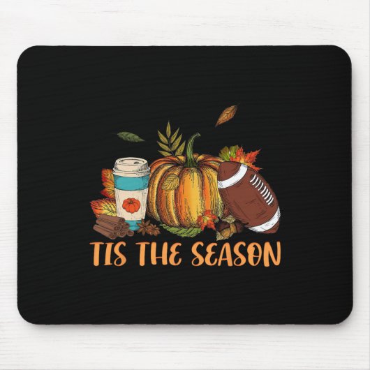 Pumpkin Spice Football Dies ist die Saison Fall Th Mousepad (Vorne)