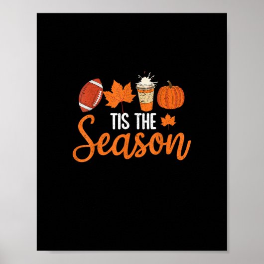 Pumpkin Spice Football Dies ist die Saison Fall Th Poster (Vorne)