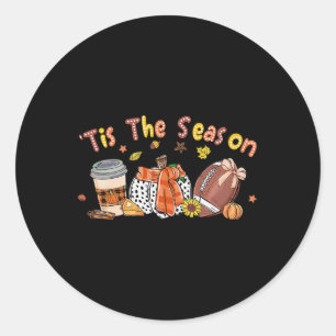 Pumpkin Spice Football Dies ist die Saison Fall Th Runder Aufkleber
