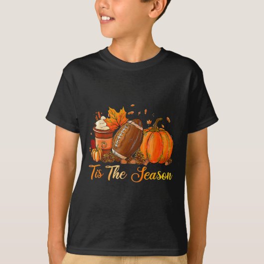 Pumpkin Spice Football Dies ist die Saison Fall Th T-Shirt (Vorderseite)