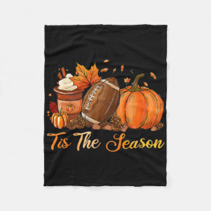 Pumpkin Spice Footbyll Dies ist die Jahreszeit Fal Fleecedecke