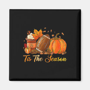 Pumpkin Spice Footbyll Dies ist die Jahreszeit Fal Magnet