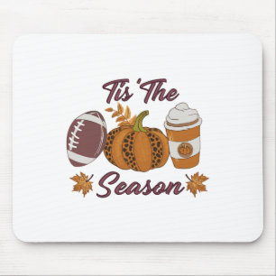 Pumpkin Spice Footbyll Dies ist die Jahreszeit Fal Mousepad