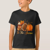 Pumpkin Spice Footll Tis The Season Fall Thanksgiv T-Shirt (Vorderseite)