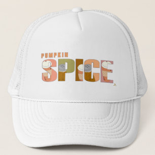 Pumpkin Spice Fun Schriftart Wörter Kunst Truckerkappe