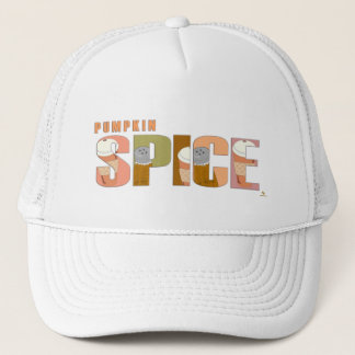 Pumpkin Spice Fun Schriftart Wörter Kunst Truckerkappe