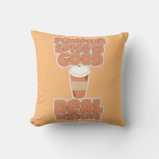 Pumpkin Spice Funny Niedlicher Cartoon Slogan Kissen