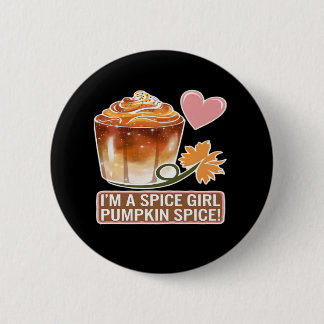 Pumpkin Spice Girl Fall Latte Sticker Button