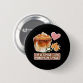 Pumpkin Spice Girl Fall Latte Sticker Button (Vorne & Hinten)