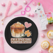 Pumpkin Spice Girl Fall Latte Sticker Pappteller (Party)