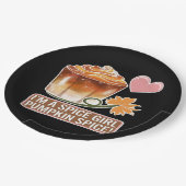 Pumpkin Spice Girl Fall Latte Sticker Pappteller (Schrägansicht)