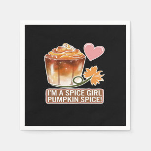 Pumpkin Spice Girl Fall Latte Sticker Serviette