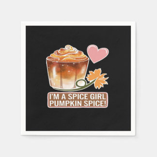 Pumpkin Spice Girl Fall Latte Sticker Serviette