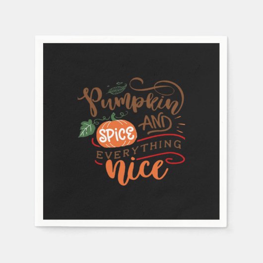 Pumpkin Spice Girl Serviette (Vorderseite)