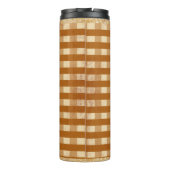 Pumpkin Spice Gnome Kariert Thermosbecher (Rückseite)