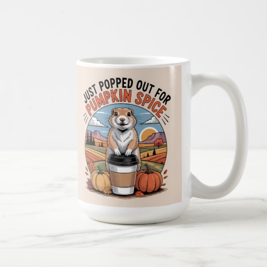 Pumpkin Spice Halloween Autumn Prairie Dog Kaffeetasse (Rechts)