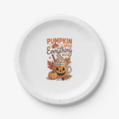 Pumpkin Spice Halloween Pappteller (Vorderseite)