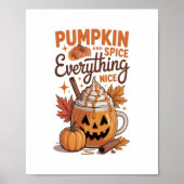 Pumpkin Spice Halloween Poster (Vorne)