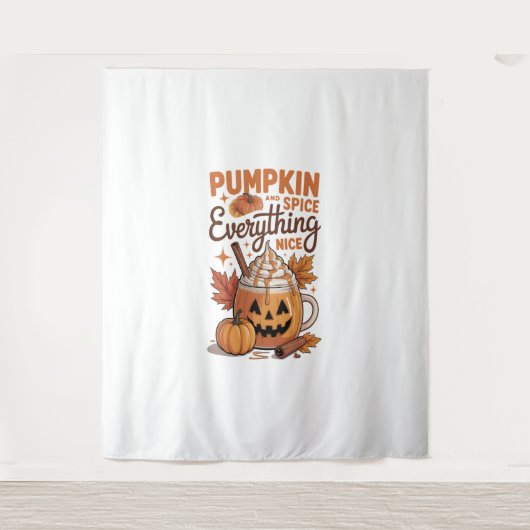 Pumpkin Spice Halloween Wandteppich (Vorderseite)