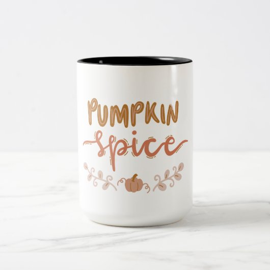 Pumpkin spice happy Halloween Two-Tone Mug, 15 oz Zweifarbige Tasse (Mittel)