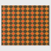 Pumpkin Spice Harlequin Pattern Geschenkpapier (Flach)