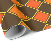Pumpkin Spice Harlequin Pattern Geschenkpapier (Rolleneckpunkt)