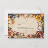 Pumpkin Spice Harvest Wedding RSVP Karte (Vorderseite)