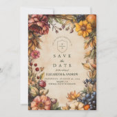 Pumpkin Spice Harvest Wedding Save The Date (Vorderseite)