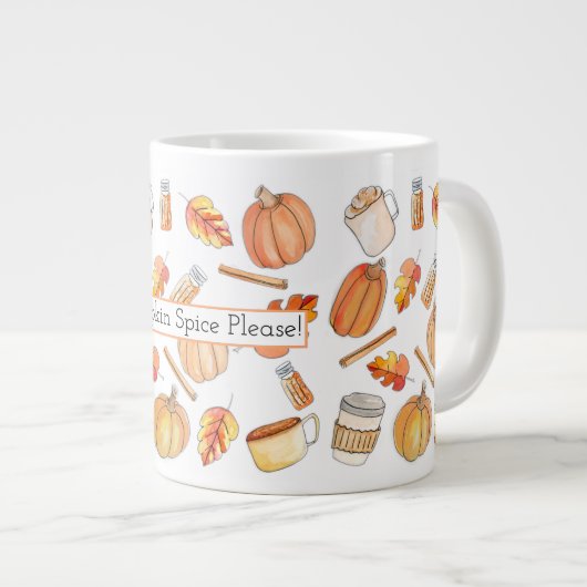 Pumpkin Spice Jumbo-Tasse (Vorderseite Rechts)
