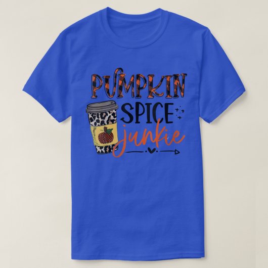 Pumpkin Spice Junkie Fall Vibes Western Leopard Fa T-Shirt (Design vorne)