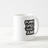 Pumpkin Spice Junkie Kaffeetasse (VorderseiteRechts)