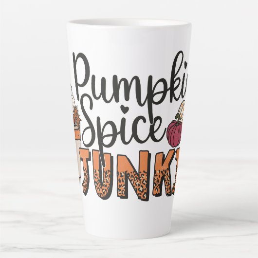 Pumpkin Spice Junkie Latte Tasse (Vorderseite)