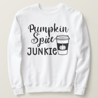 Pumpkin Spice Junkie mit Herbstlauben und Kürbis Sweatshirt