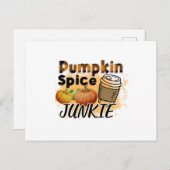 Pumpkin Spice Junkie Postkarte (Vorne/Hinten)