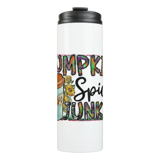 Pumpkin Spice Junkie Thermosbecher (Vorderseite)