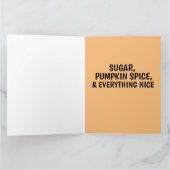 PUMPKIN SPICE KAFFEE AUTUMN HELLO CARDS KARTE (Innenseite)